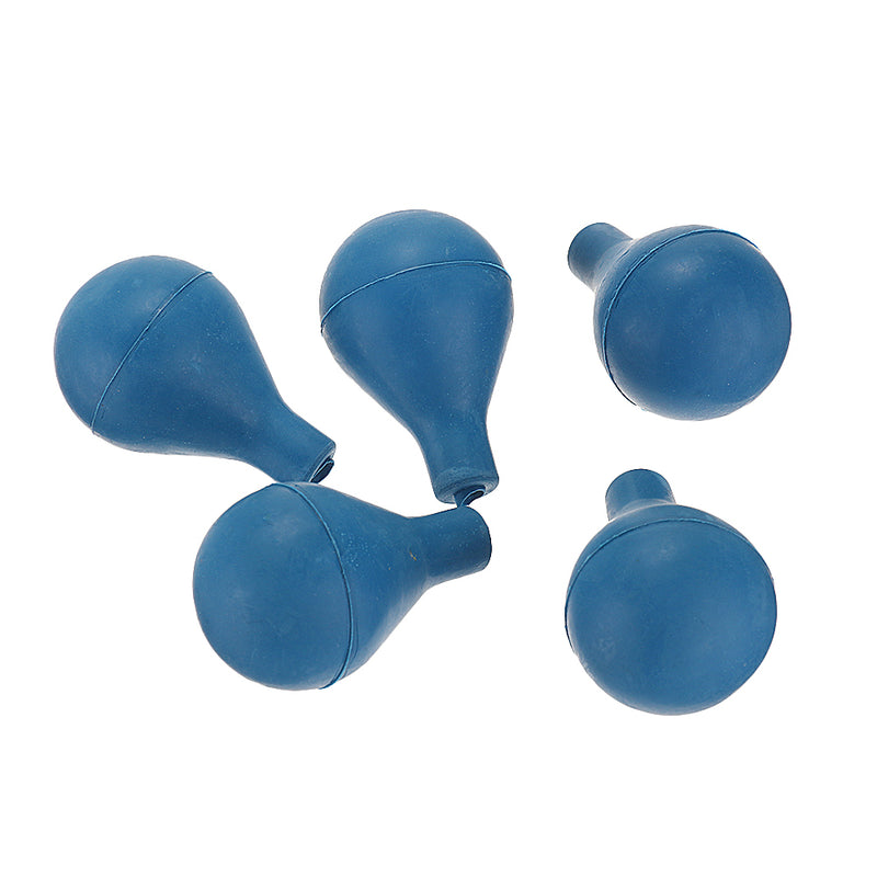 5Pcs/Set Blue Pipet Pipette Dropper Rubber Bulb Pear Shaped Labs Suction Ball Laboratory Tools
