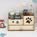 3 Colors Creative Pencil Pen Holder Storage Box Rack Desk Stationery Density Plate Multifunctional Home/Office Desktop Organizer