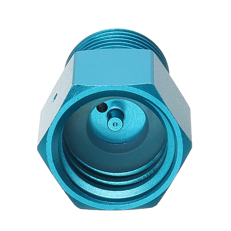 Adapter Converts CO2 Tank to Standard G1/2/CGA320 Male Fitting & W21.8 Female Fitting Blue