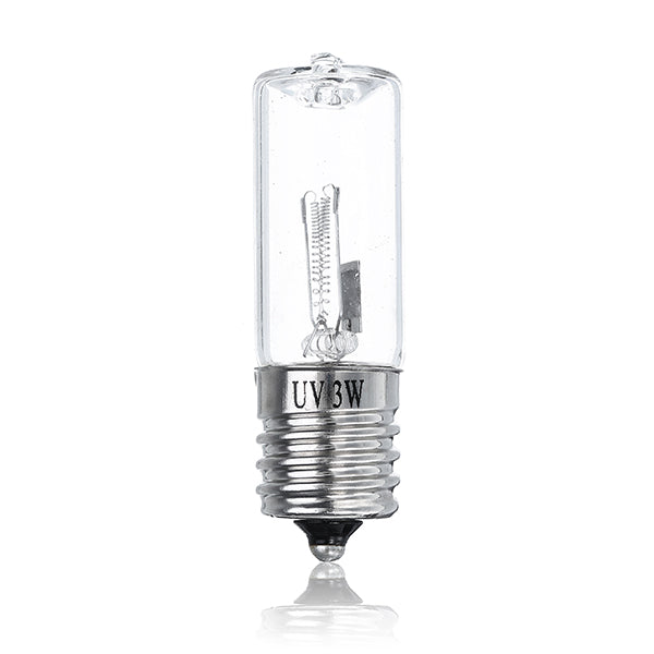 E17 3W 185nm UV Ozone Sterilizing Ultraviolet Light Bulb AC100-240V