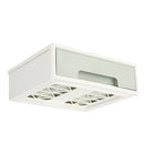 Plastic Drawer Makeup Storage Box White Top Grid Organizer Bedroom Jewelry Display Case