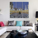 Miico Hand Painted Three Combination Decorative Paintings Islamic Religious Wall Art For Home Decoration
