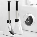 Stainless Steel Handle Toilet Brush Holder Floor-standing Cleaning Brushes Head with Magnet Base Bathroom Accessories Set