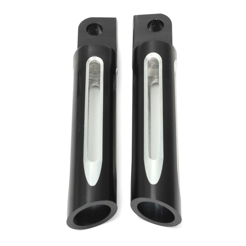 Aluminum Foot Pegs Footrest For Harley Touring Sportster Dyna Softail Black
