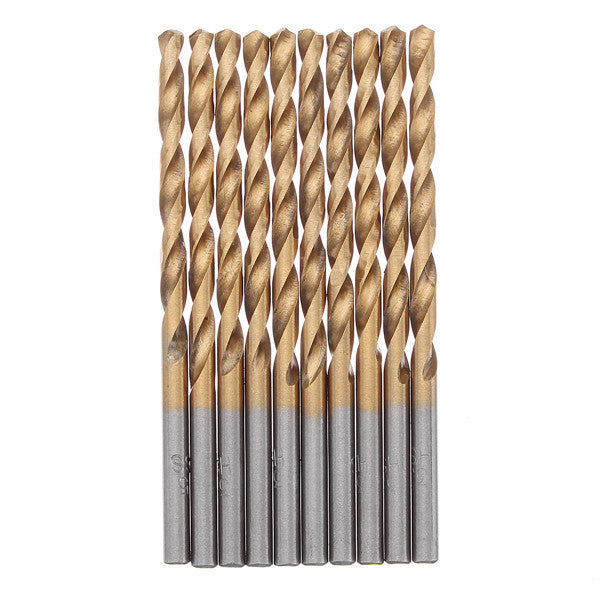 60pcs 1/1.5/2/2.5/3/3.5mm HSS Titanium Coated Twist Drill Bit Straight Shank Drill
