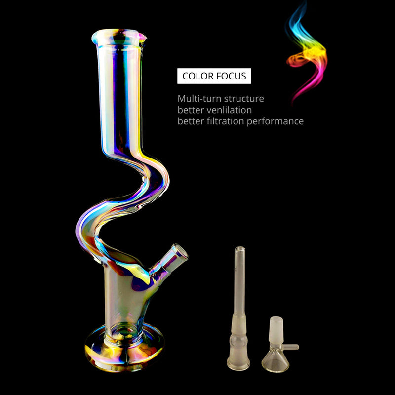 30CM Height Beaker Glass Joint Pipes Bubblers for Smoking Recycler T obacco Water H ookah Pen