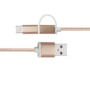 TIANSTON Original 1M Aluminum Nylon Metal Plug Usb Type-C Cable Sync Charge Cable
