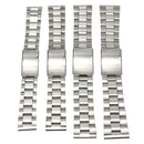 18/20/22/24mm Silver Stainless Steel Watch Band