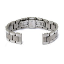 18/20/21/22mm Stainless Steel Silver Color 3 Beads Watch Band