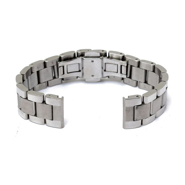 18/20/21/22mm Stainless Steel Silver Color 3 Beads Watch Band