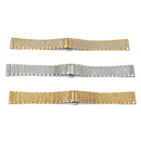 18mm Black Silver Gold Stainless Steel Solid Nine Bead Watch Band