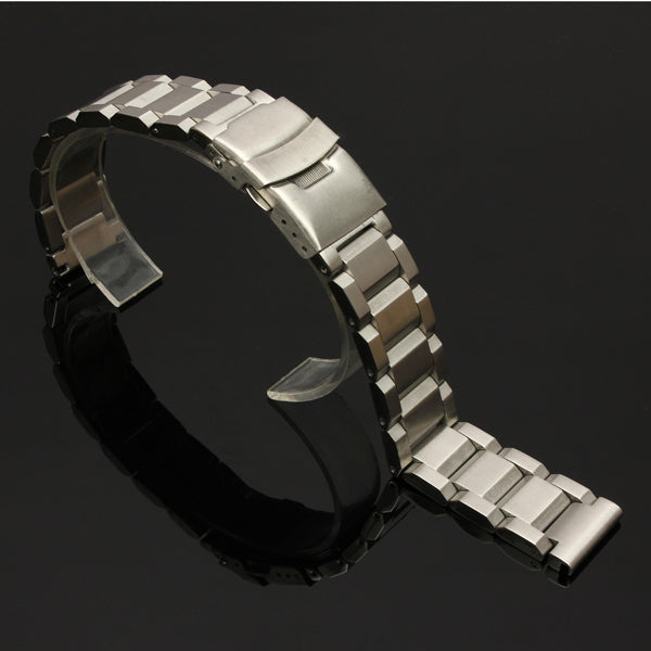 18mm Stainless Steel Double Flip Lock Buckle Watch Band