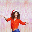 Shiny Metallic Tinsel Foil Fringe Curtains Party Photo Backdrop Wedding Decorative Curtains Party Decor Wedding Decor