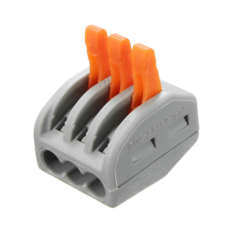 Excellway ET25 15Pcs 2/3/5 Pins Spring Terminals Block Electric Cable Wire Connectors
