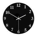 28cm Modern Acrylic Round Swing Tail Wall Clock Home Living Room Watch Decor