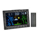 TS-Y01 Wireless Digital Outdoor Indoor Temperature And Humidity Meter LCD Large Screen Display Thermometer Humidity Hygrometer Weather Station With Date Clock Snooze Alarm Function