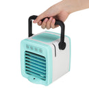 USB Mini Handle Air Cooler Humidifying Purifying 300mL Water Tank LED Light Fan
