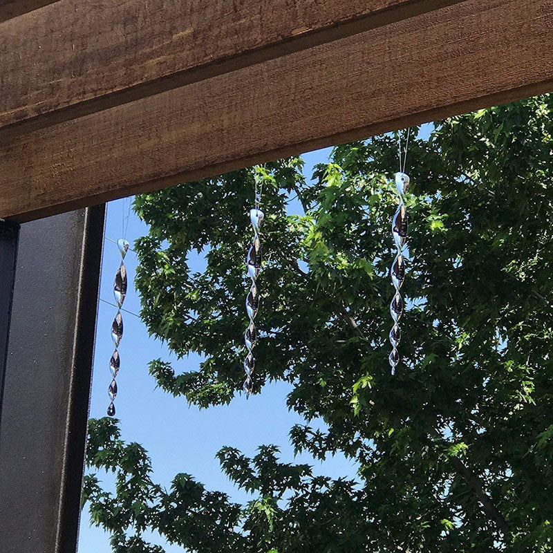 Bird Scare Rods Effective Hanging Bird Repeller Wind Twisting Scare Rods Spiral Bird Driving Device