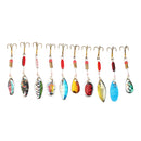 ZANLURE 30pcs/lot Colorful Tront Spoon Metal Fishing Lure Spinner Bait Bass Tackle With Box