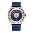 NAVIFORCE 3007 Mesh Steel Watch Band Quartz Watch Calendar Sport Business Men Watch