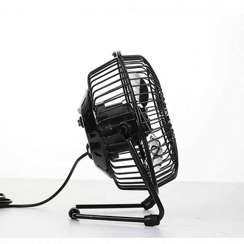 LILENG 4 Inch Mini Protable Electric Aluminum Fan USB Rechargable Quiet Operation Fan for Table Desktop Home Office Travel