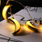 10PCS Golden Moon Shape Eid Ramadan LED String Light Lamp  Islamic Indoor Home Party Decor