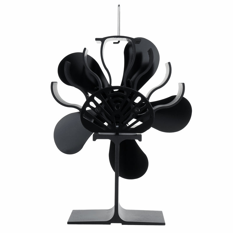 1500RPM 4/5 Blades Stove Fan Silent Fireplace Fire Heat Powered Saving Eco Fan No Electricity & Battery