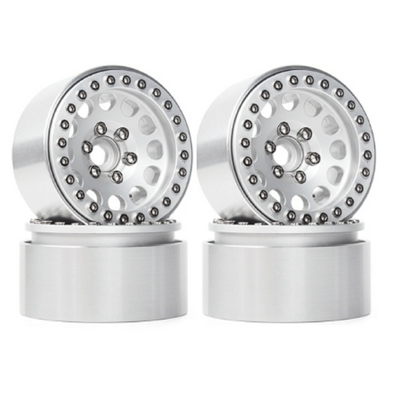 4Pcs Aluminum Alloy 1.9 Beadlock Wheels Rims for 1/10 RC Crawler Axial