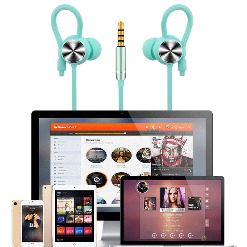 3.5mm Plug In-ear Earphone Heavy Bass Wired Control Headphone HIFI Sport Headset with Mic for iPhone Xiaomi
