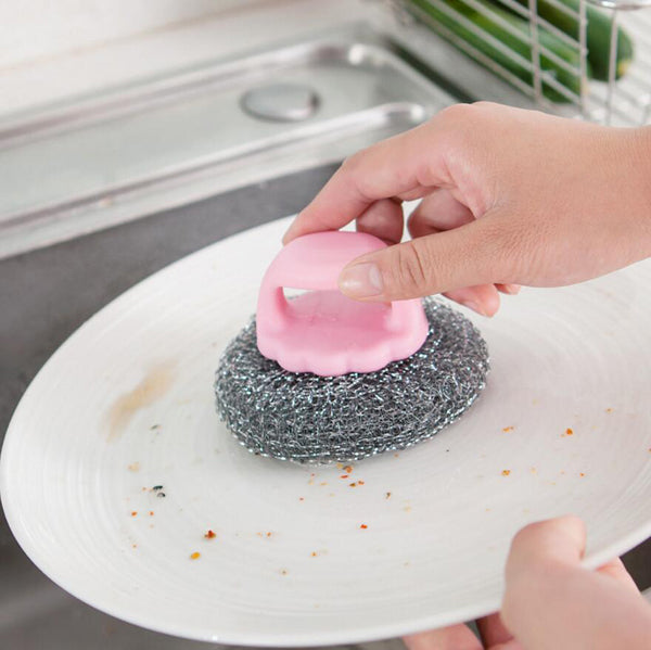 KCASA KC-CS07 Hanging Steel Wire Ball Cleaning Brush Pot Pan Dish Bowl Scrubber Cleaner Washing Tool