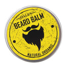 6Pcs/set Men Beard Oil Balm Moustache Cream Wax Comb Brush Scissor Jute Pouch