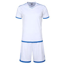 Plus Size Short Sleeve Men's Football Suit Quick Dry Breathable Reflection Soccer Tops+Pants