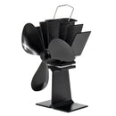 EQ2-BK(3BL) Heat Powered Wood Stove Fan Silent Eco-Friendly Fireplace Fan for Wood Log Burner