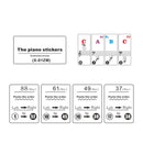 Music Keyboard Stickers & Piano Stickers 61 KEY SET Removable White Laminated Stickers