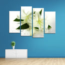 Miico Hand Painted Four Combination Decorative Paintings Botanic Lily Flower Wall Art For Home Decoration