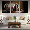 Miico Hand Painted Three Combination Decorative Paintings Red W-ine Wall Art For Home Decoration