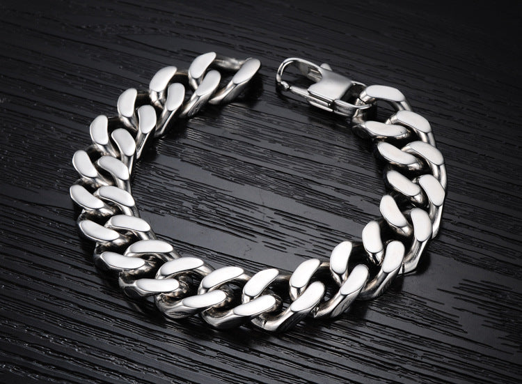 Titanium Steel Cuban Stainless Steel Male Bracelet