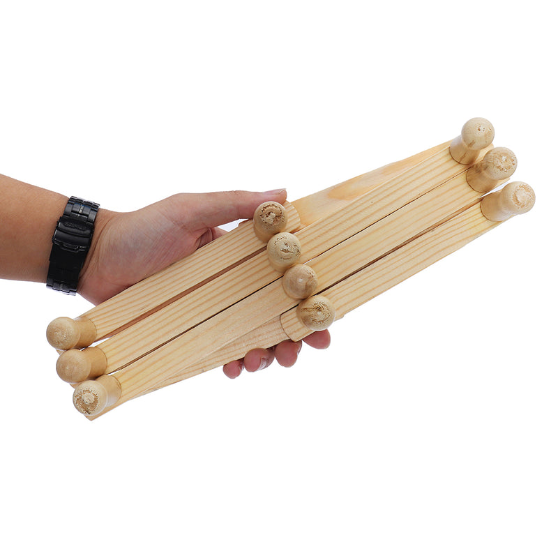 Wooden Hanger Rack Clothes Coat Wall Mounted Hanging Hat Towel Hook Retractable