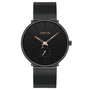 STRYVE S9501 Fshion Men Simple Dial Full Mesh Steel Strap Independent second Dial Quartz Watch