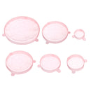 6Pcs Stretch Reusable Silicone Bowl Wraps Food Kitchen Storage Container Cover Seal