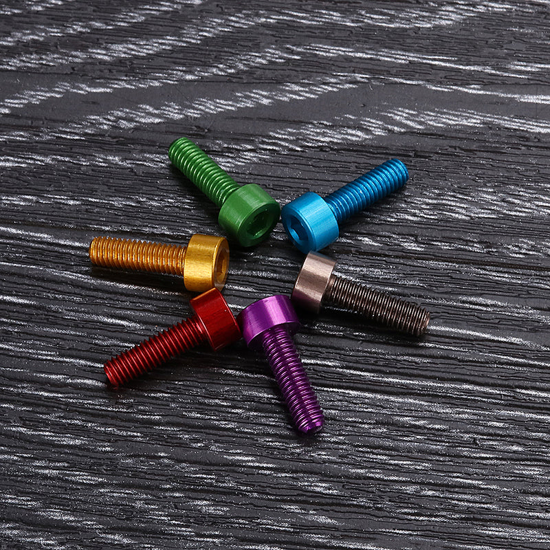 Suleve M3AH12 10Pcs M310mm Hex Socket Screw M3 Cap Head Bolt 7075 Aluminum Alloy Multicolor