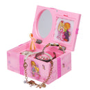 Girls Pink Ballerina Kids Musical Box Jewelry & Trinket Mirror + Photo Holder