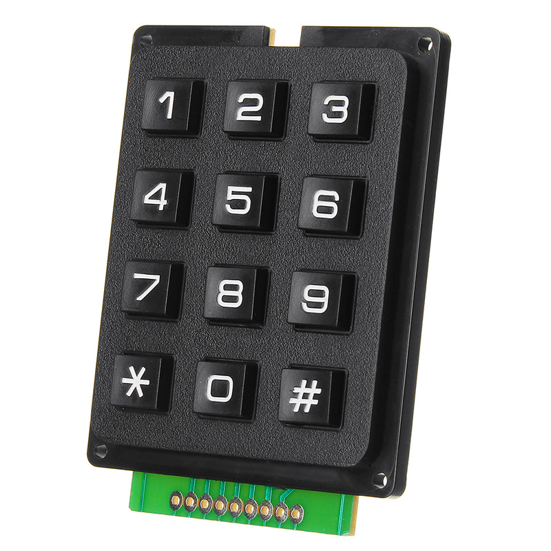 3pcs 12 Key MCU Membrane Switch Keypad 4 x 3 Matrix Array Matrix Keyboard Module
