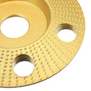 Drillpro 110mm Tungsten Carbide See Through Wood Shaping Disc Bevel Carving Disc with Hole 22mm Bore Sanding Grinder Wheel for 115 125 Angle Grinder