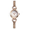 SKMEI 1408 Luxury Crystal Stainless Steel Elegant Fashion Women Wristwatch Quartz Watch