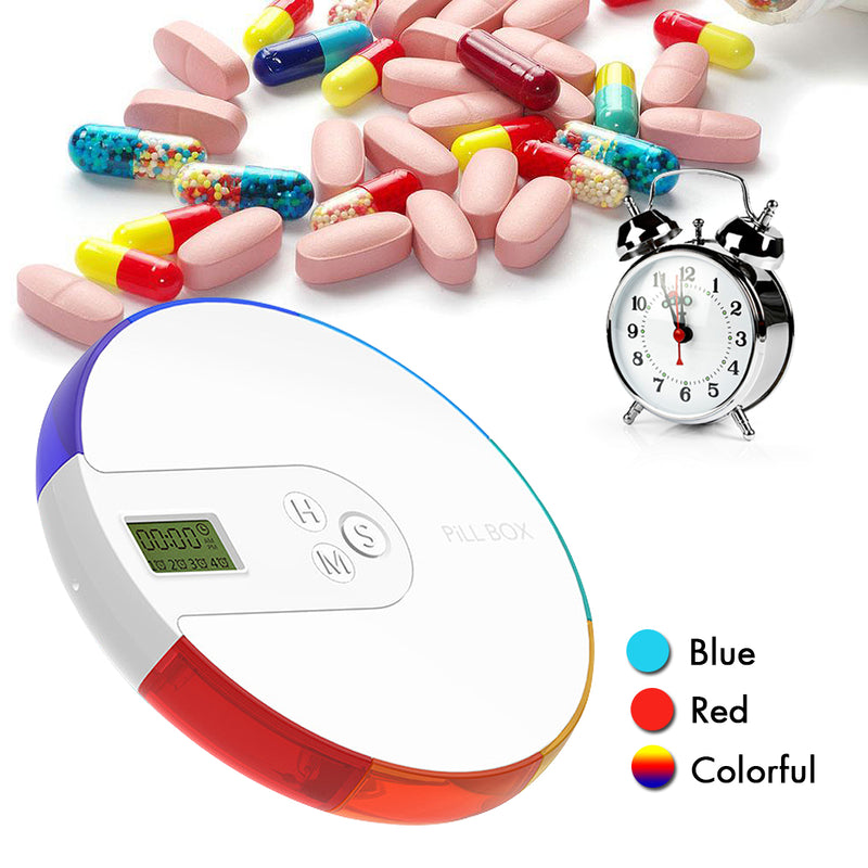7 Days Electronic Pill Organizer Timer Alarm Clock Reminder Medicine Case Box