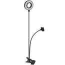 Universal Desktop Lazy Holder Phone Holder with LED Lamp Selfie Light for iPhone Samsung Xiaomi