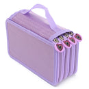 72 Holes 4 Layers Pen Pencil Case Stationary Pouch Bag Travel Cosmetic Brush Makeup Storage Bag