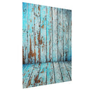 5x7FT Vinyl Blue Wood Wall Floor Photography Backdrop Background Studio Prop