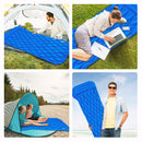 20D Inflatable Sleeping Pad 195x61x6cm Lightweight Portable Air Mattresses Waterproof Camping Mat Comfortable Sleeping Beach Mat with Pillow